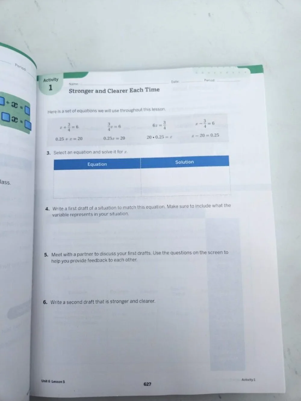 Amplify Desmos Math Grade 6 Volume 2 California Student Edition Book Workbook Ma